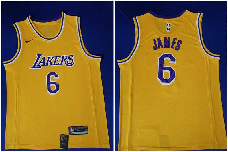 Lakers 6 Lebron James Yellow Nike Swingman Jersey,We sell and wholesale Lakers 6 Lebron James Yellow Nike Swingman Jersey on line form chian!